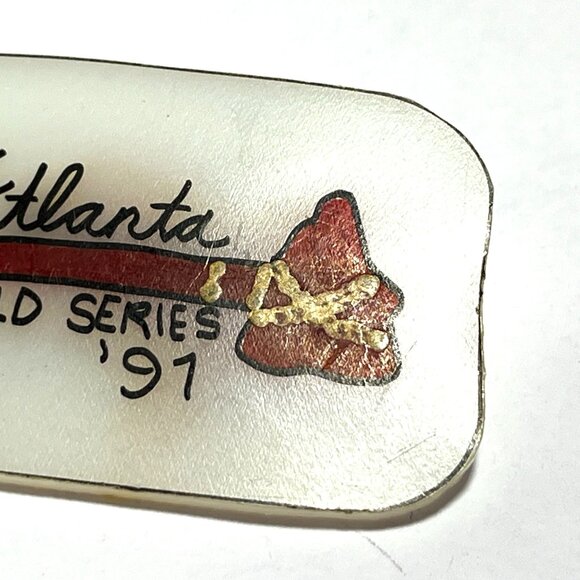 Handmade Atlanta Braves World Series 91 Commemorative Pin - Picture 3 of 4